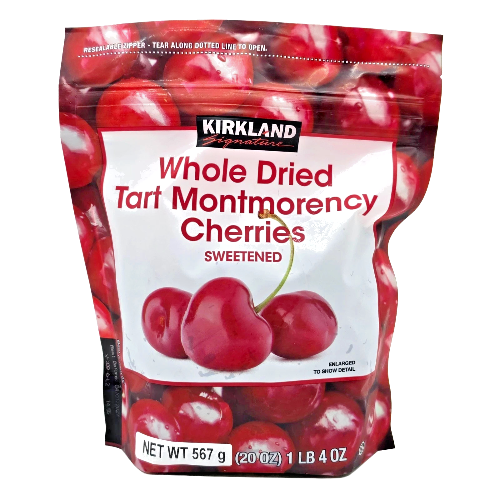 2x 567g Kirkland USA Organic Dried Tart Montmorency Cherries Resealable Healthy