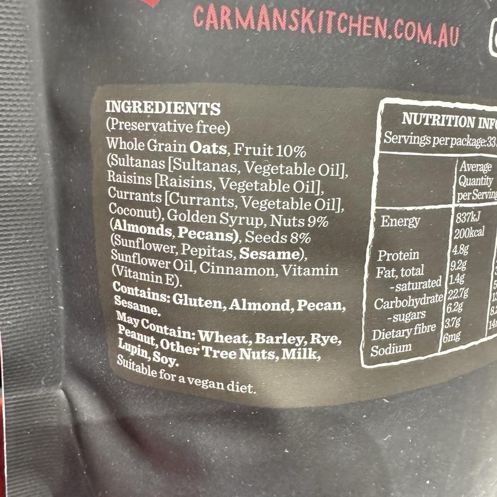 Carman's Muesli Toasted Classic 1.5KG Fruit and Nut