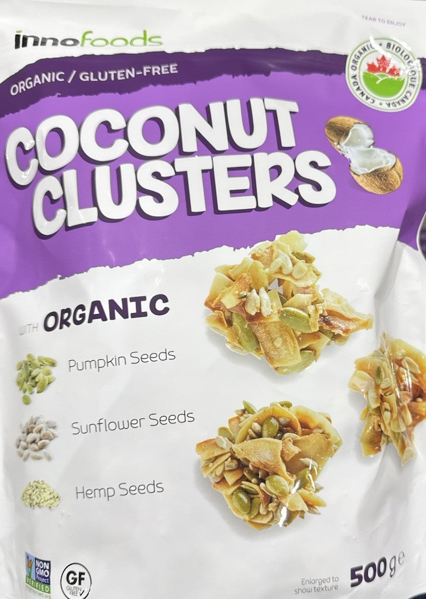 *NEW*Innofoods Organic Coconut Clusters With Superseeds 500G Organic Gluten Free