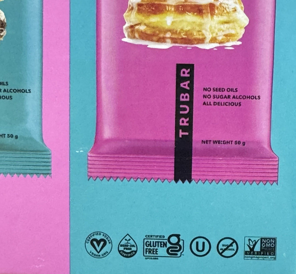 TRUBAR Plant Based Protein Bar Cookie Dough & Donuts Variety Pack 16 Bars 800g
