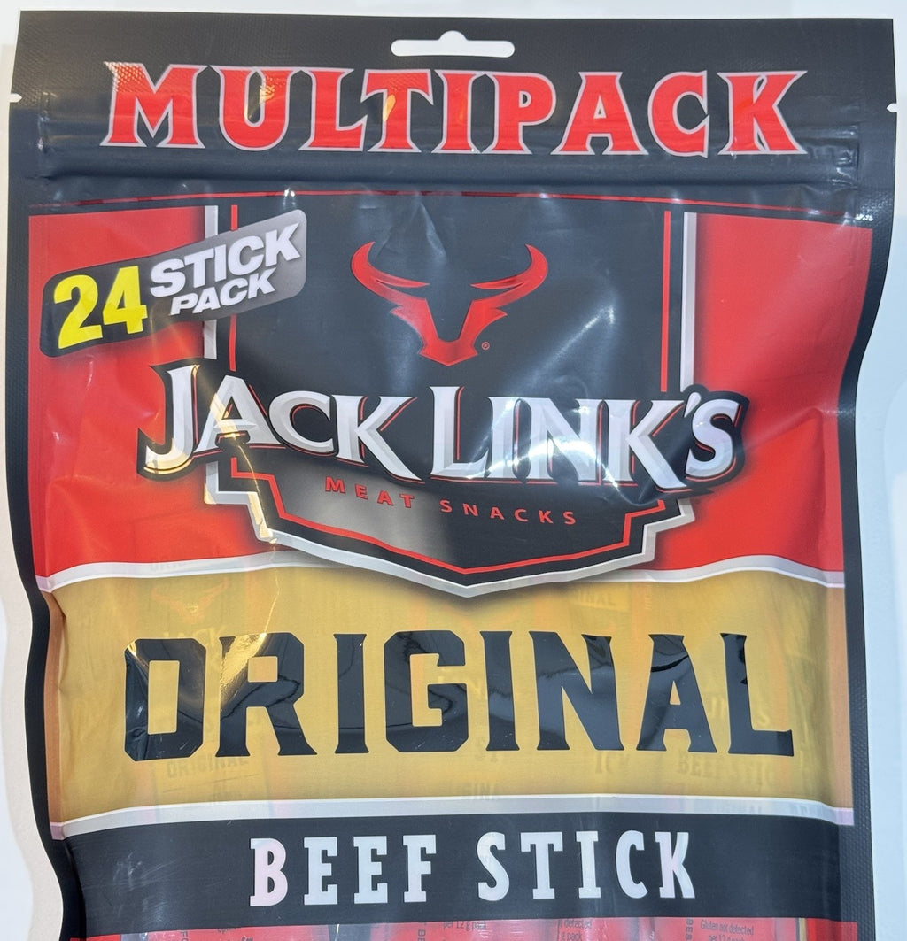 2 x Jack Link's Original Beef Jerky Stick 24x12g Protein Smoked Meat Snack 288g