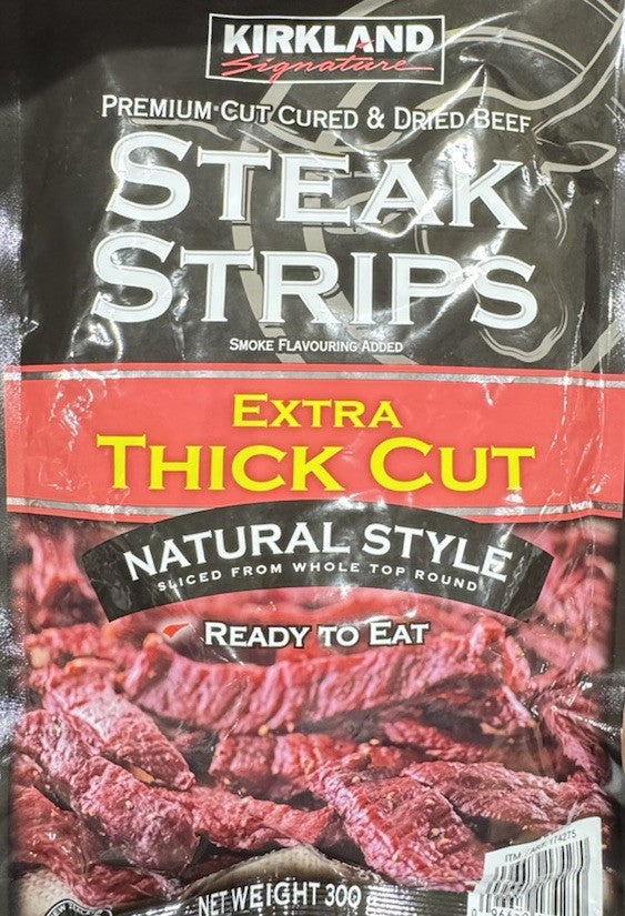2 x 300g Kirkland Signature Steak Strips Extra Thick Cut - Made In New Zealand
