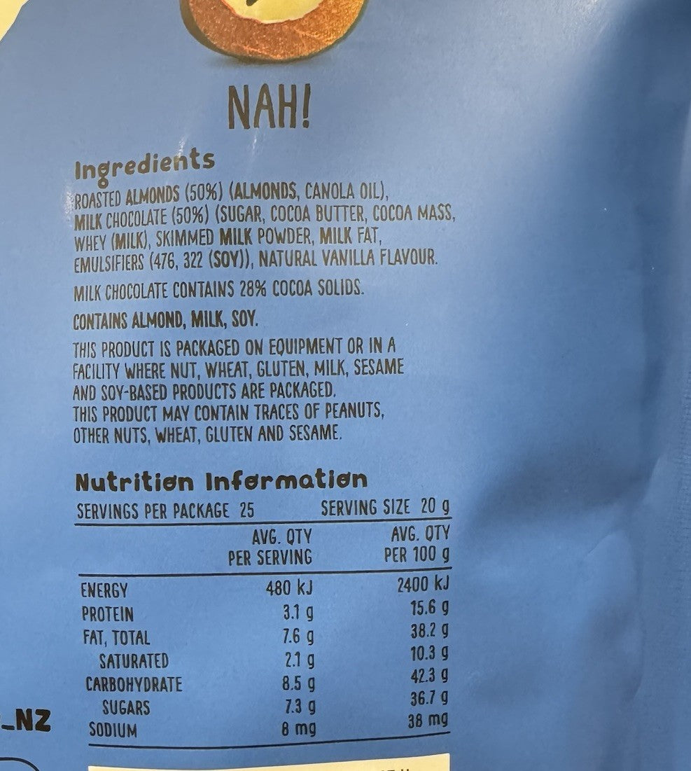 *NEW* Graze Skinny Dipped Almonds Milk Chocolate 500g Good Snacks