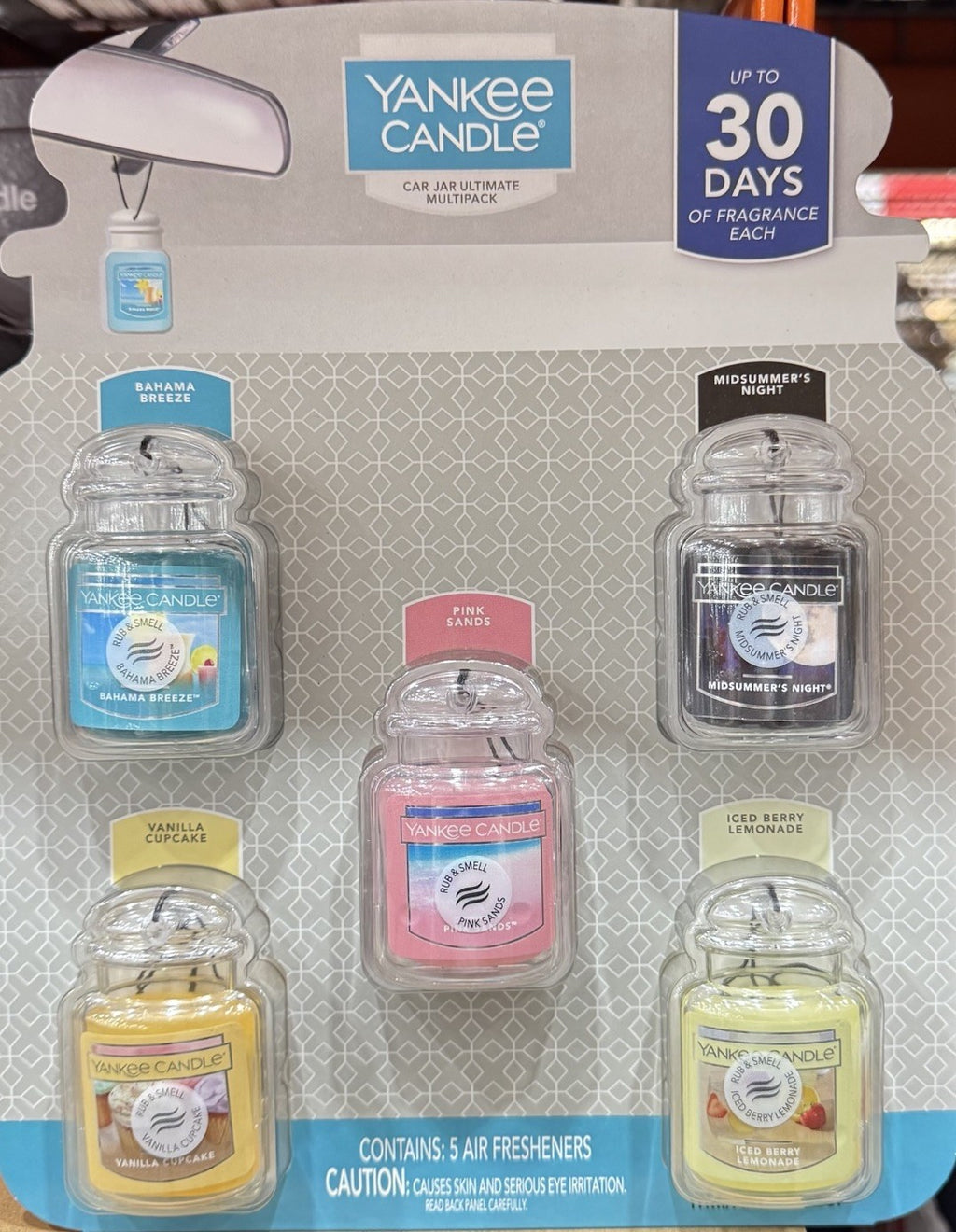 Yankee Candle Car Jar Ultimate Air Freshener Multipack Hanging Car Jar Pack of 5