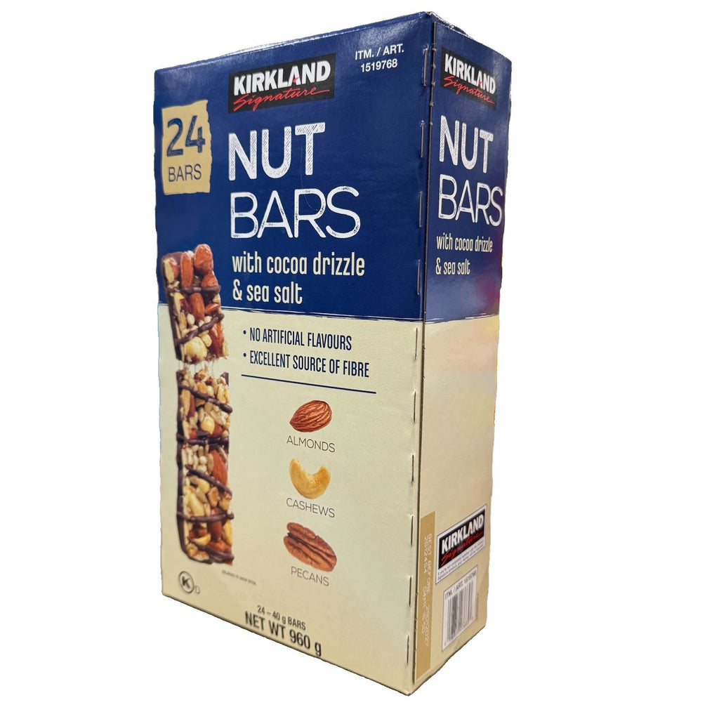 Kirkland Signature Nut Bars with cocoa drizzle & sea salt 960g (24 Bars x 40g)