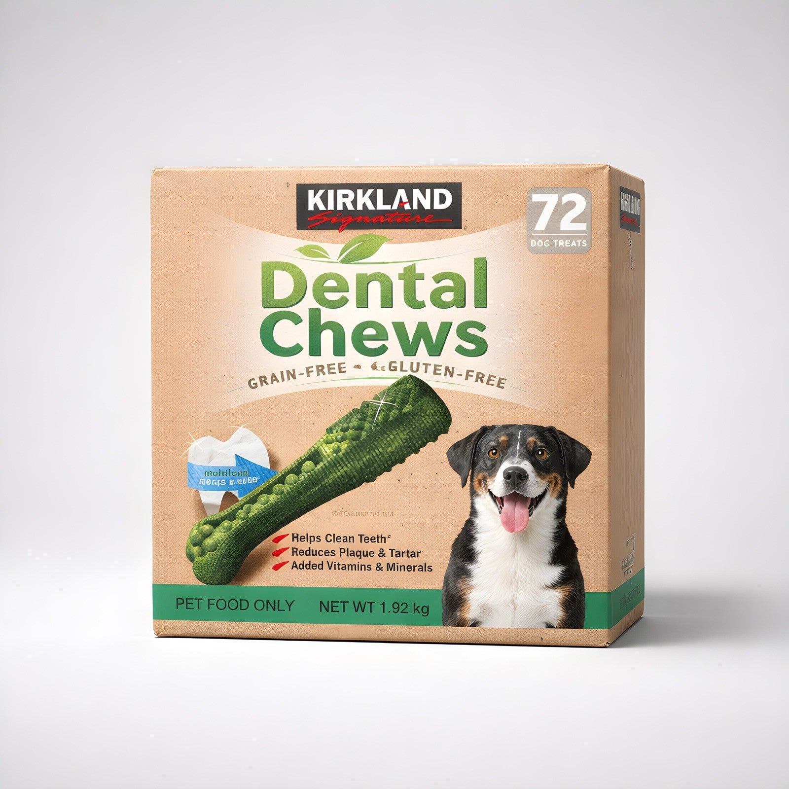 Kirkland Signature Dental Chews Pet Dog 10-25kg Dental Care 72 Dog Treats 1.92kg