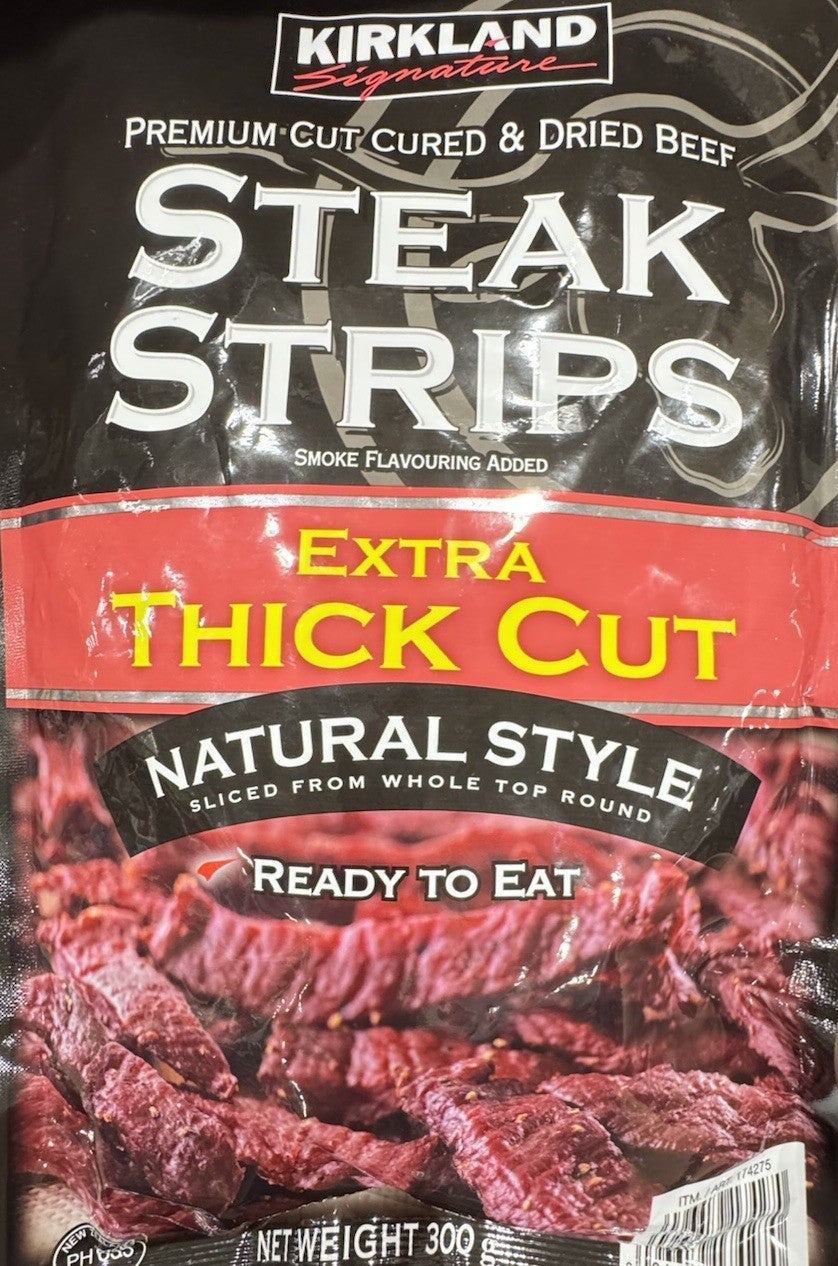 2 x 300g Kirkland Signature Steak Strips Extra Thick Cut - Made In New Zealand