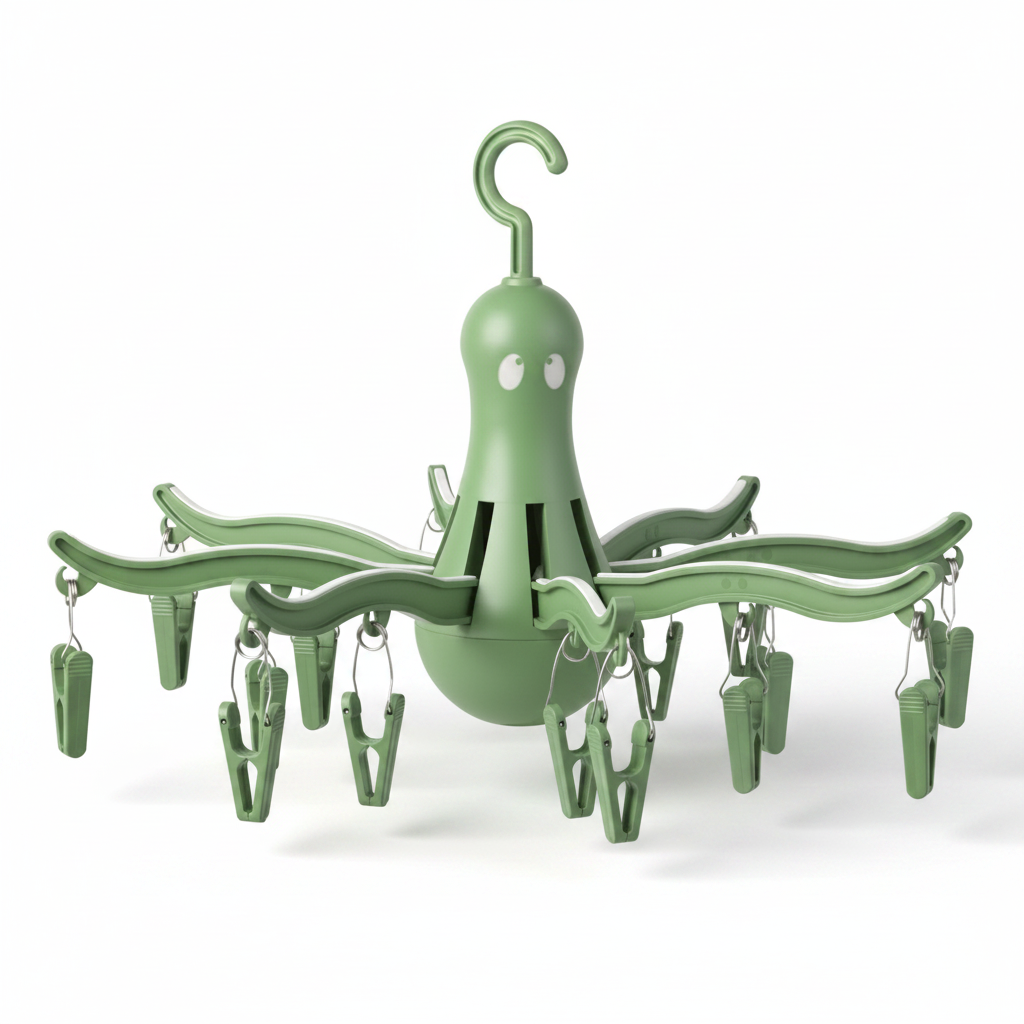 IKEA PRESSA 8-Claw Octopus Hanging Dryer 16 Clothes pegs, Easy to fold and Place