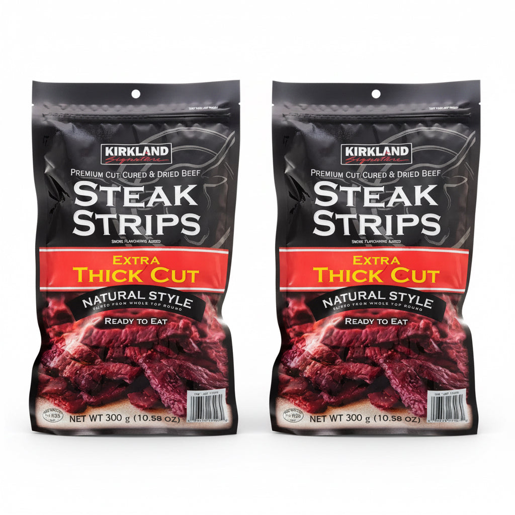 2 x 300g Kirkland Signature Steak Strips Extra Thick Cut - Made In New Zealand