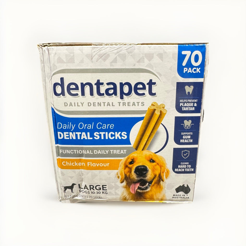 Dentapet Daily Dental Treats Oral Care Chicken Flavour 70 Sticks Large Pet Dog