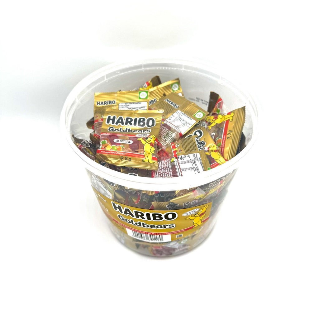 Haribo Goldbears Mini Bags Bucket - 100 Pieces of Gummy Candy Delight**