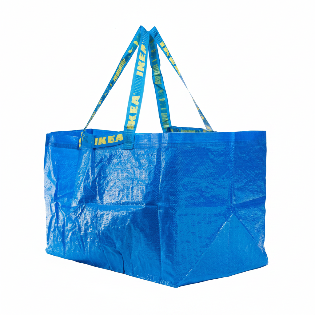 IKEA FRA LARGE BLUE SHOPPING CARRIER BAG FOLDABLE 71L 25KG MAX WEIGHT, SET OF 10