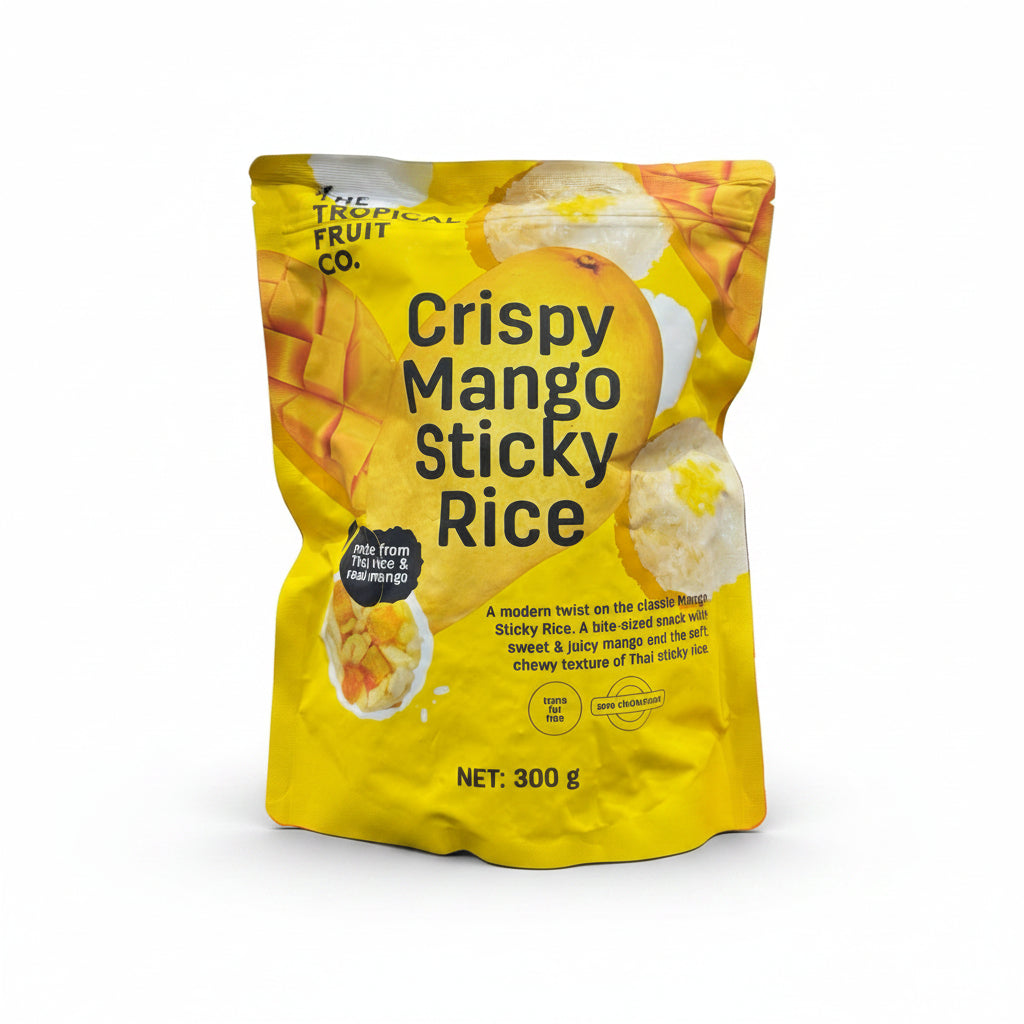 The Tropical Fruit Co Crispy Mango Sticky Rice Snack 300g Thai Dried Fruit