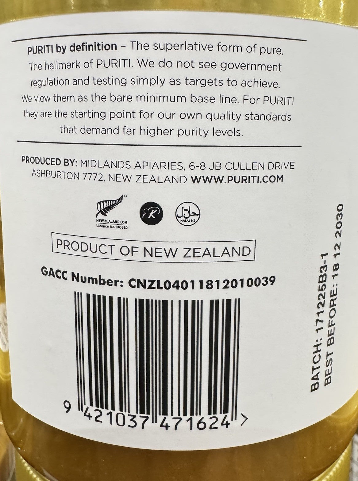 PURITI NEW ZEALAND Manuka Honey UMF 12+ MGO 350+ 1kg Pure Raw, Manuka Honey