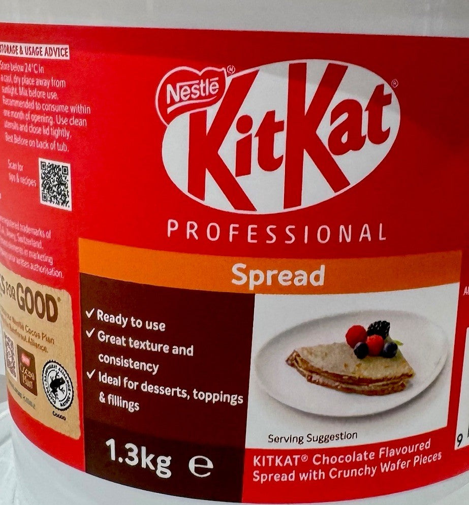KitKat Professional Spread 1.3KG Chocolate Flavoured Spread Crunchy Wafer Pieces