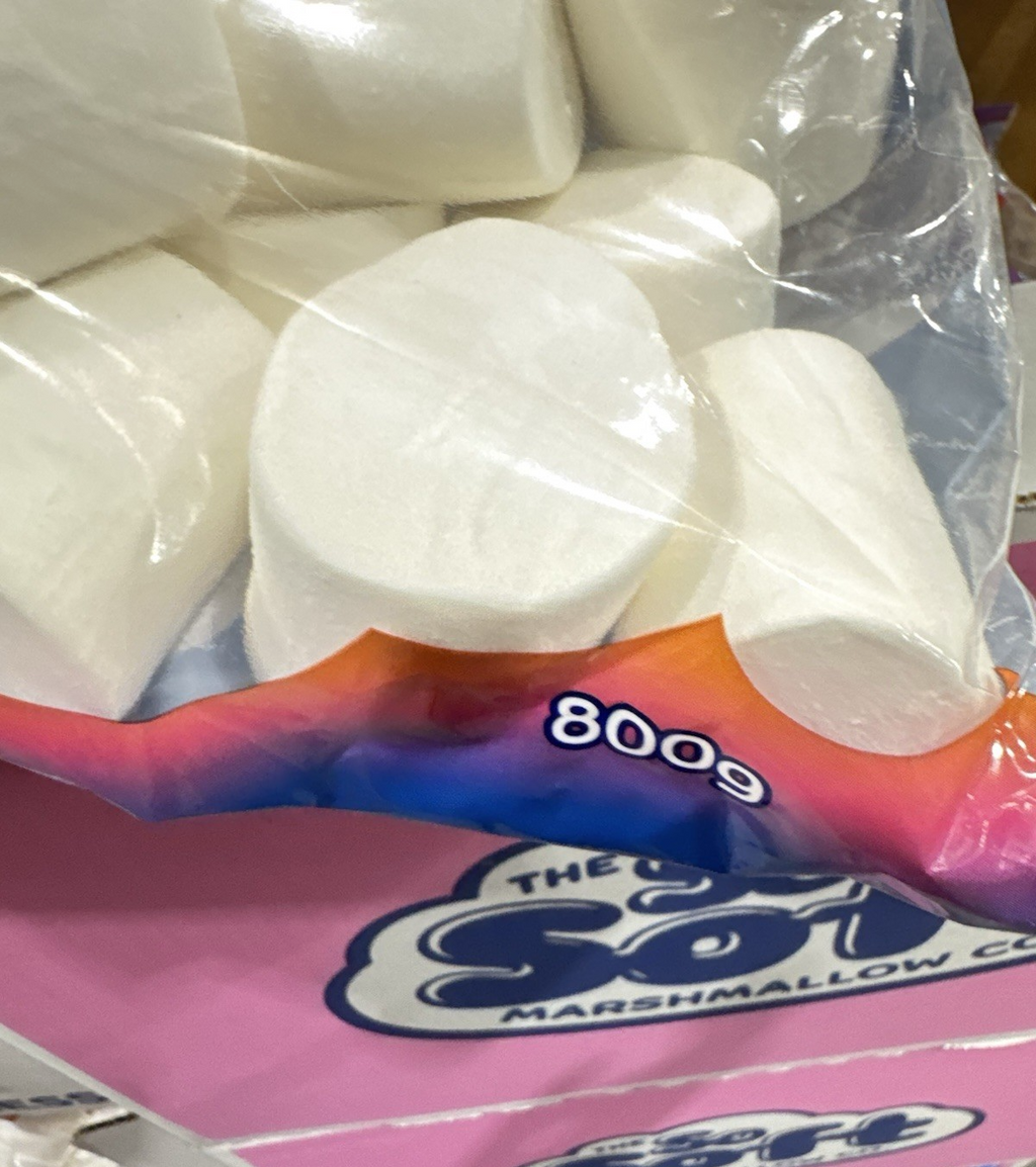 Pack of 2 X SO Soft Jumbo Roasters Marshmallows 800g for Roasting, Drink,Smores