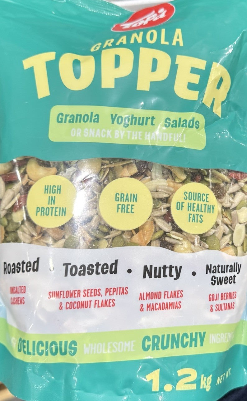 Top’d Granola Topper1.2KG,Grain Fress,Cashews Almond,Macadamias,Sunflower Seeds