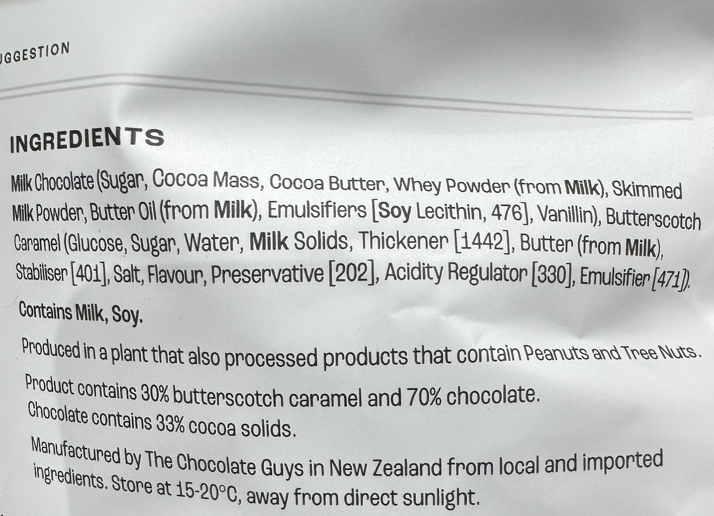 The Chocolate Guys Butterscotch Chocolates 500g Creamy Butter and Sweet Caramel