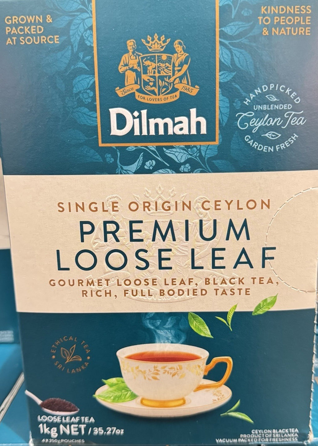 Dilmah Premium Loose Leaf Black Tea 1KG- Single Origin Ceylon Sri Lanka