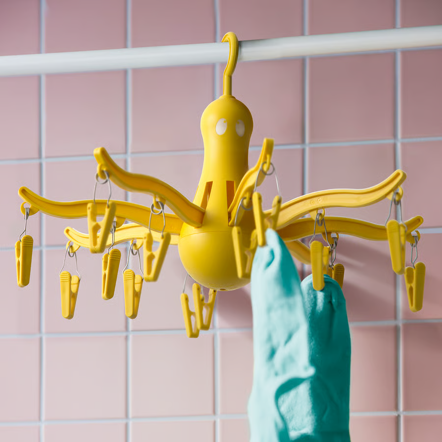 IKEA PRESSA 8-Claw Octopus Hanging Dryer 16 Clothes pegs, Easy to fold and Place