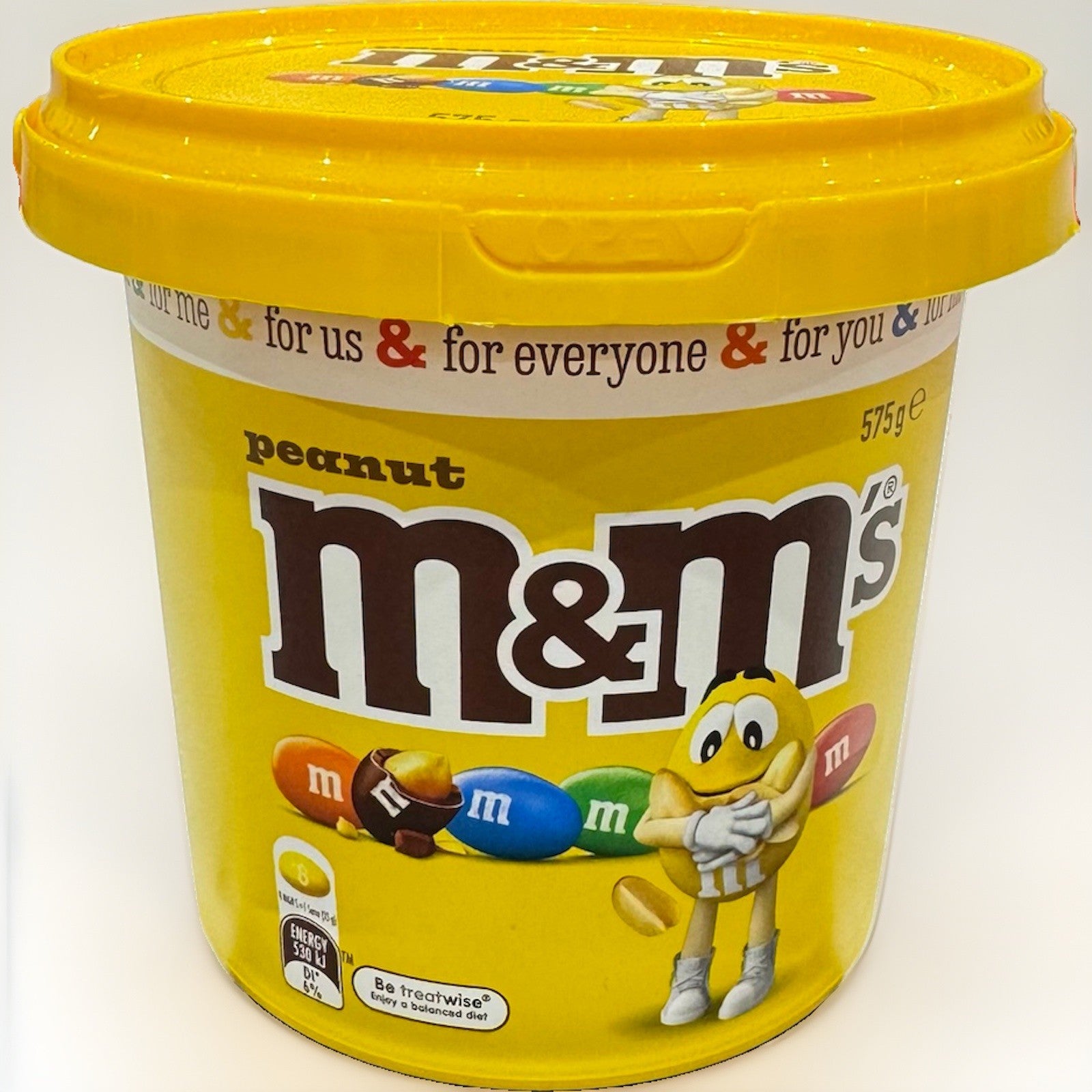 M&M's Peanut Chocolate Snack & Share Party Bucket 575g Lollies Candy Sweets