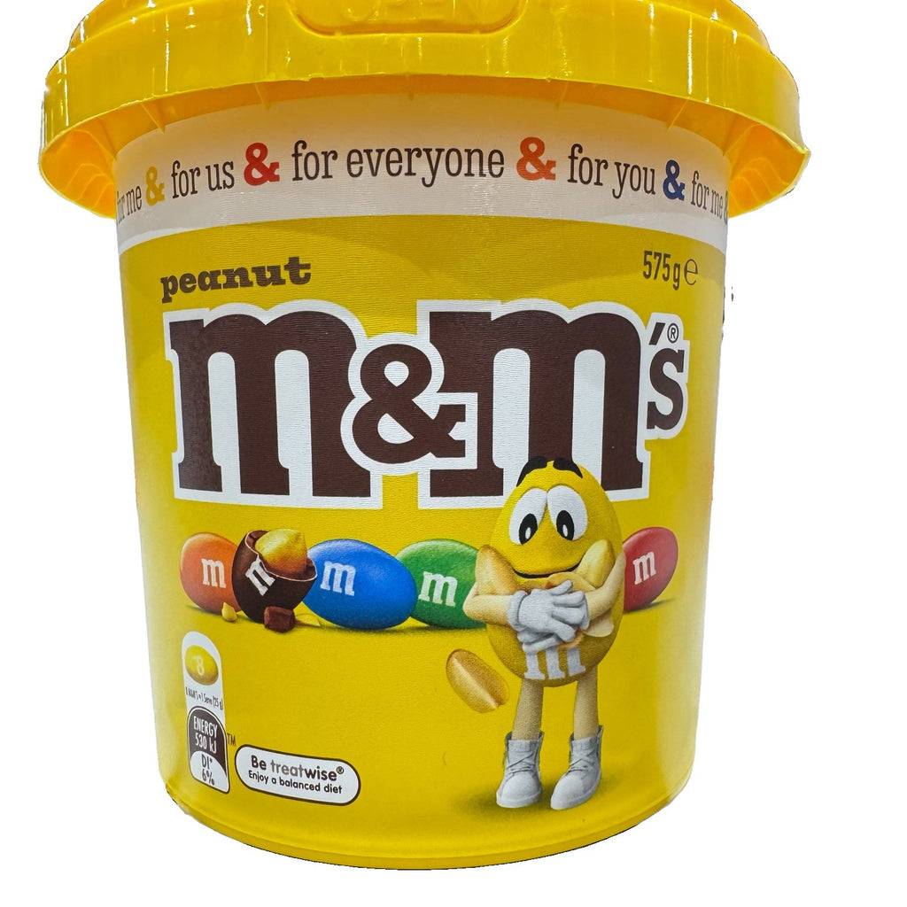 M&M's Peanut Chocolate Snack & Share Party Bucket 575g Lollies Candy Sweets