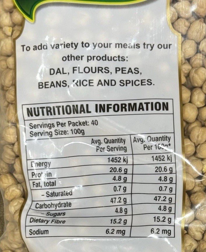Diwaan Plant Protein Naturally Chick Peas 100% Australian 4KG VEGAN LOW GI