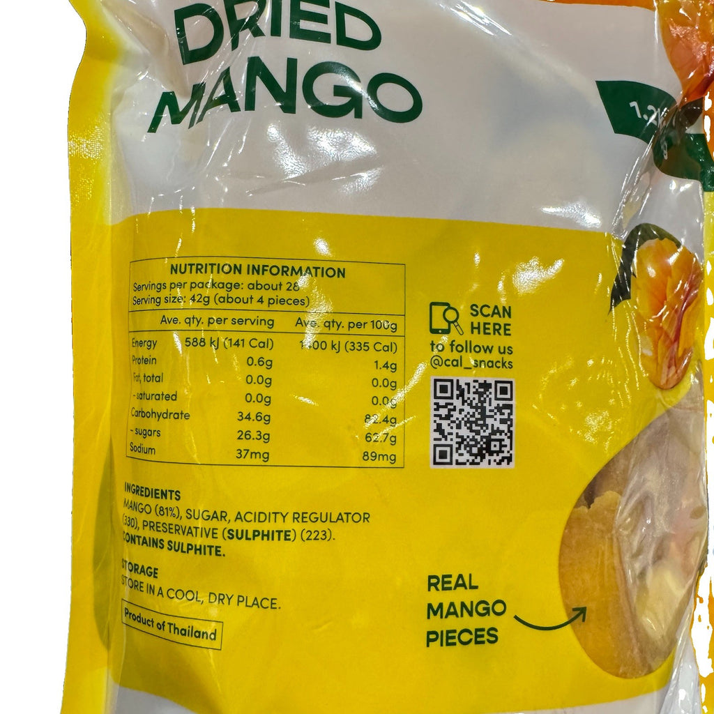 Tropical Fields Real Dried Mango Slices Healthy Snack Food 1.2kg Bag Pack