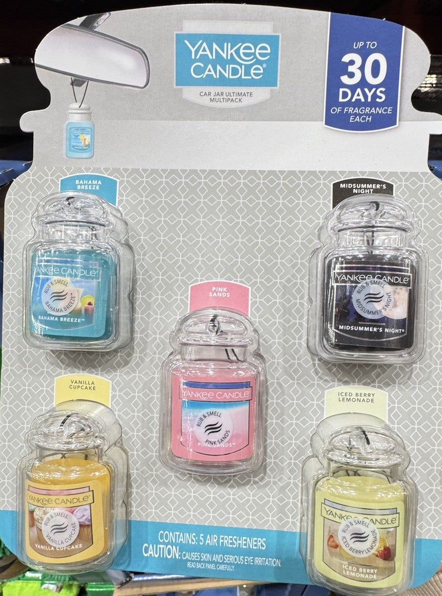 Yankee Candle Car Jar Ultimate Air Freshener Multipack Hanging Car Jar Pack of 5