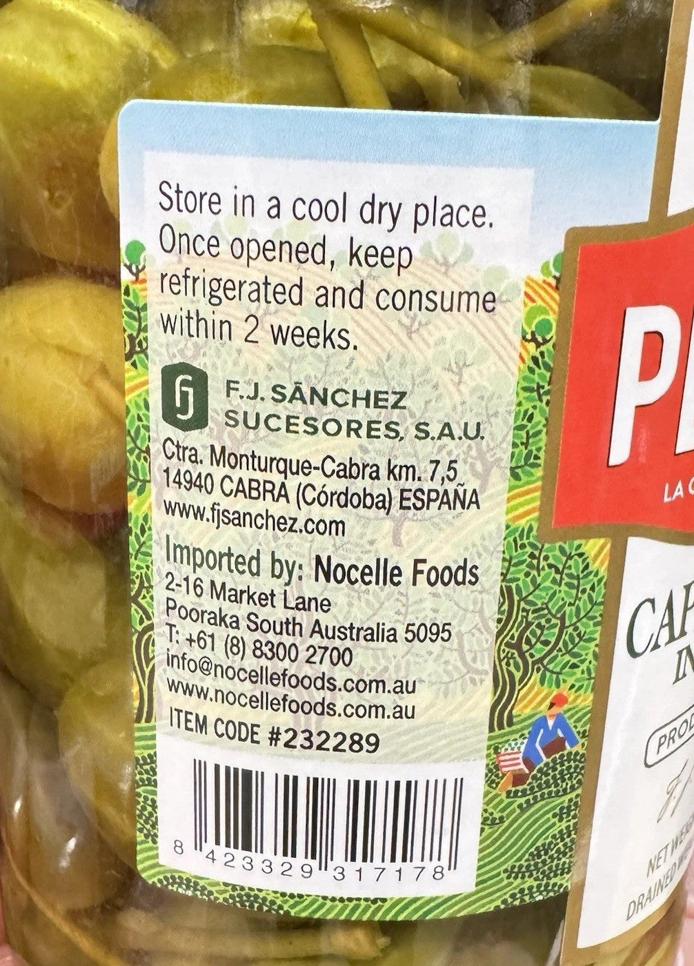La Pedriza Caperberries In Vinegar, Of Spain, (Net & Drained Weight 920g & 450g)
