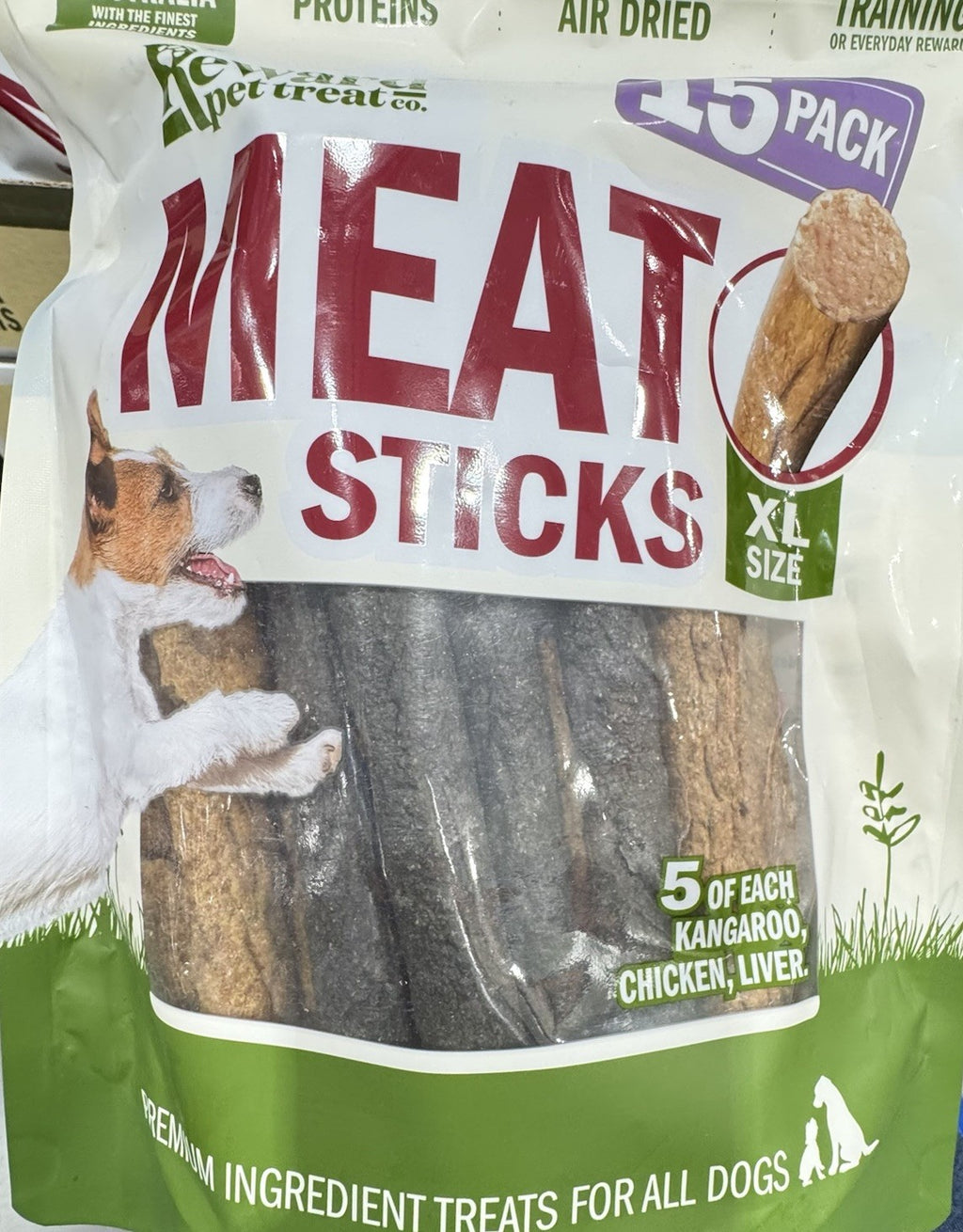 Reward Meat Sticks 15 Pack Premium Ingredient Pet Treats 100% Australian made