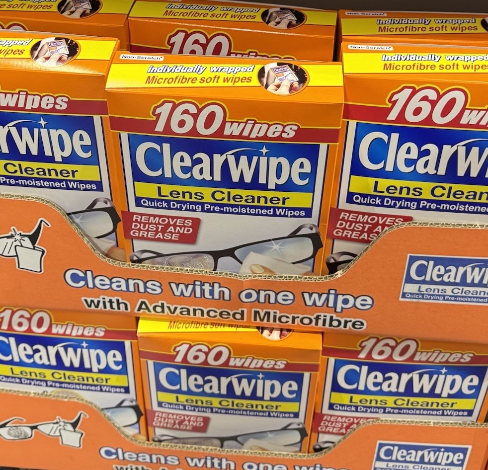 Clearwipe Lens Cleaner Quick Drying And Streaking Fee No Scratching 160 Count