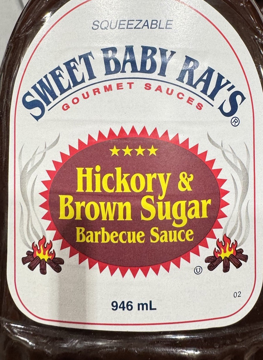 1 x 946ml Sweet Baby Ray's BBQ Gourmet Flavor Sauce Hickory Brown Sugar Barbecue