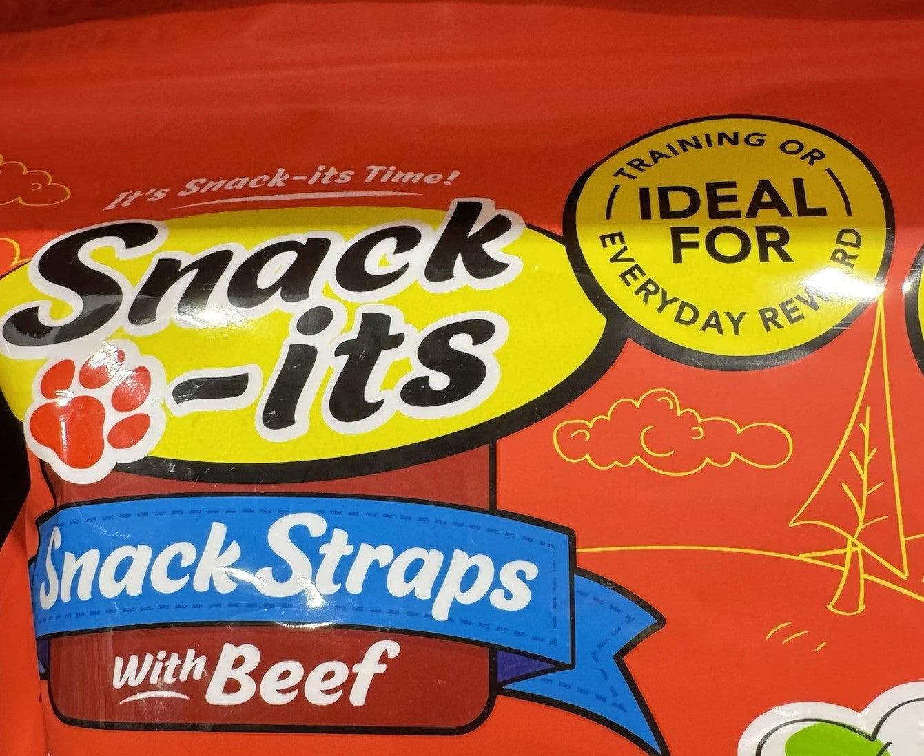Snack-its Beef Flavoured Dog Snack Straps Treats1.35kg Australia Made Real Meat