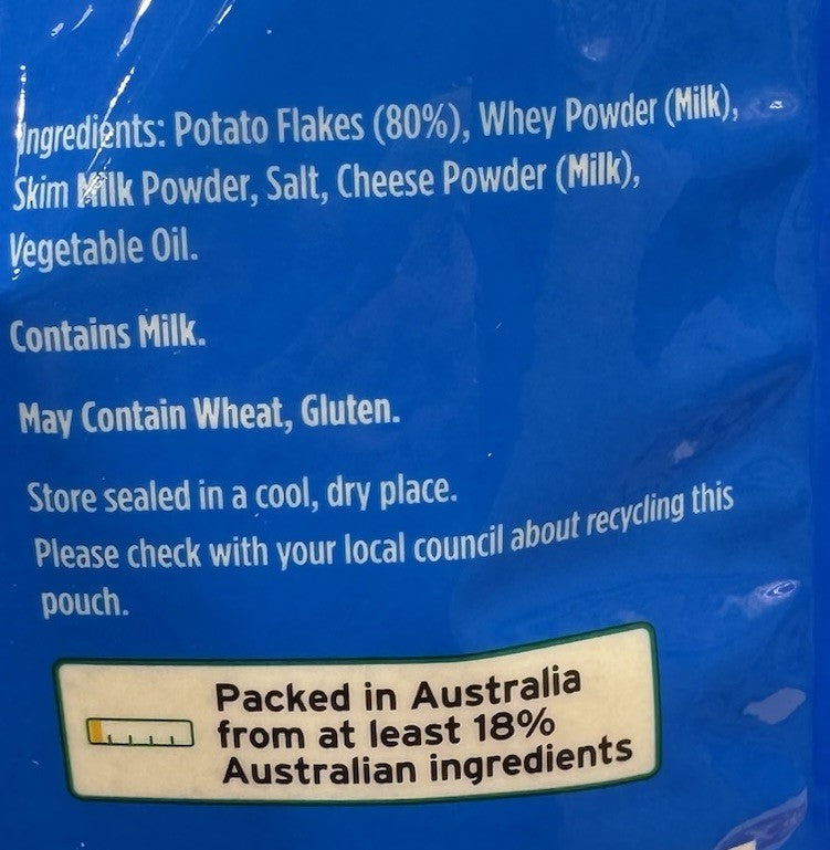 Simply Made Instant Mashed Potato 1kg,Real Potatoes,No Added MSG &Preservativves