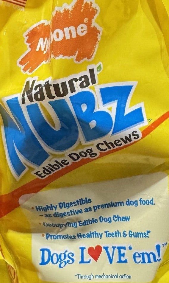 1 Pack x Nylabone Natural Nubz Edible Dog Chews 22ct. 1.2kg , with Real Chicken
