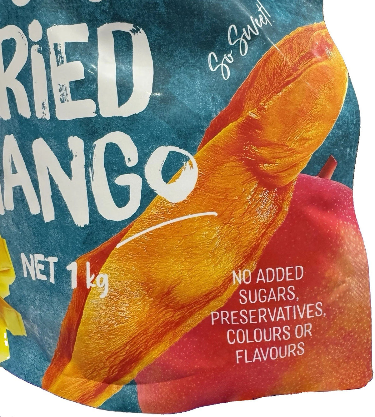Nature's Delight 100% Natural Dried Mango 1kg No Added Sugar Snack Fruit Strips