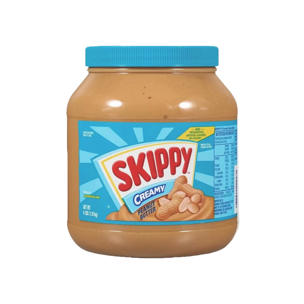 1.81 KG x Skippy Creamy Peanut Butter Delicious Tasty Smooth Spread PB Bulk Jar