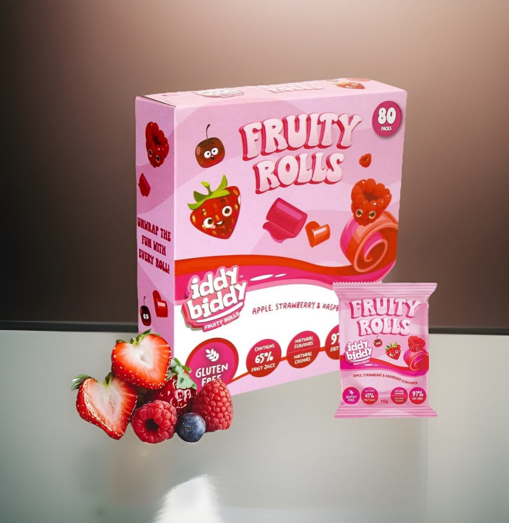 80Pack Iddy Biddy Apple Strawberry/Raspberry Flavour Fruity Rolls 800G(80 x 10g)