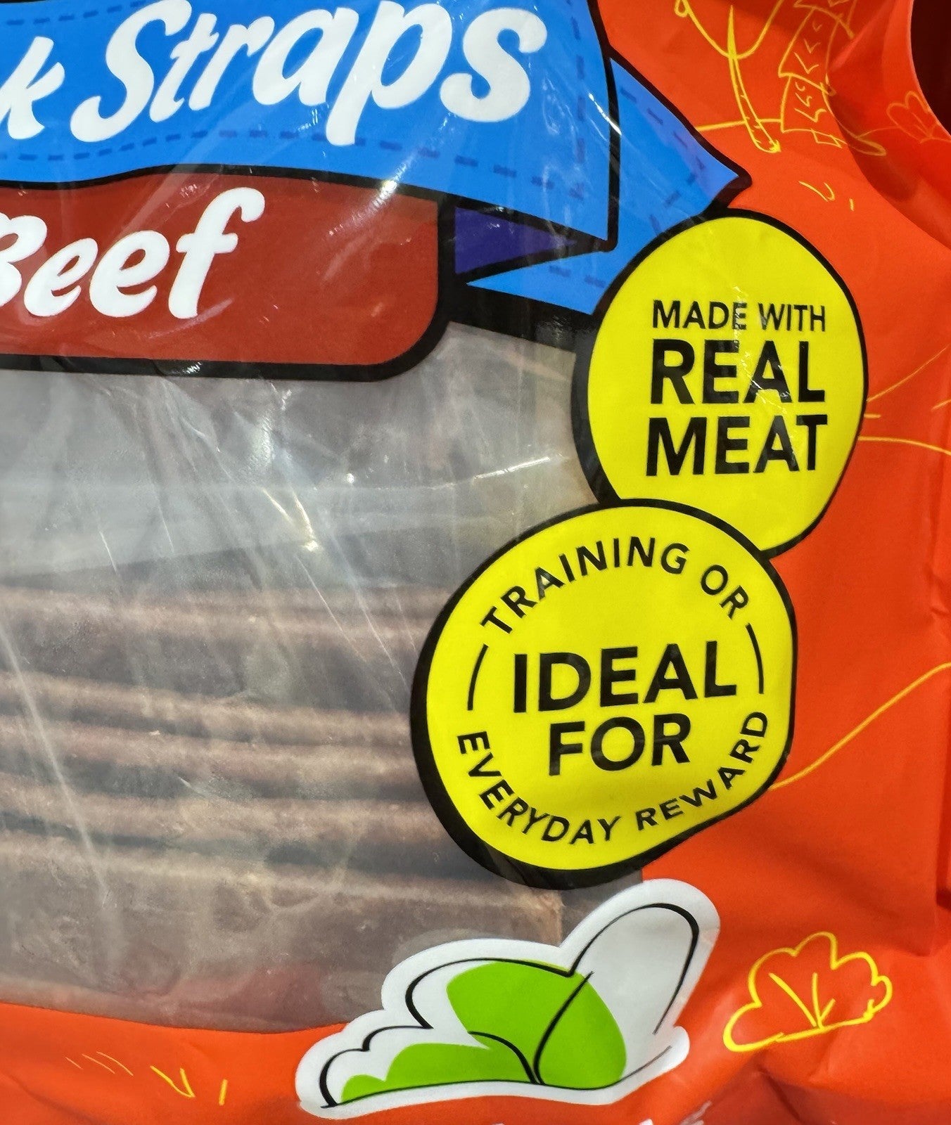 Snack-its Beef Flavoured Dog Snack Straps Treats1.35kg Australia Made Real Meat