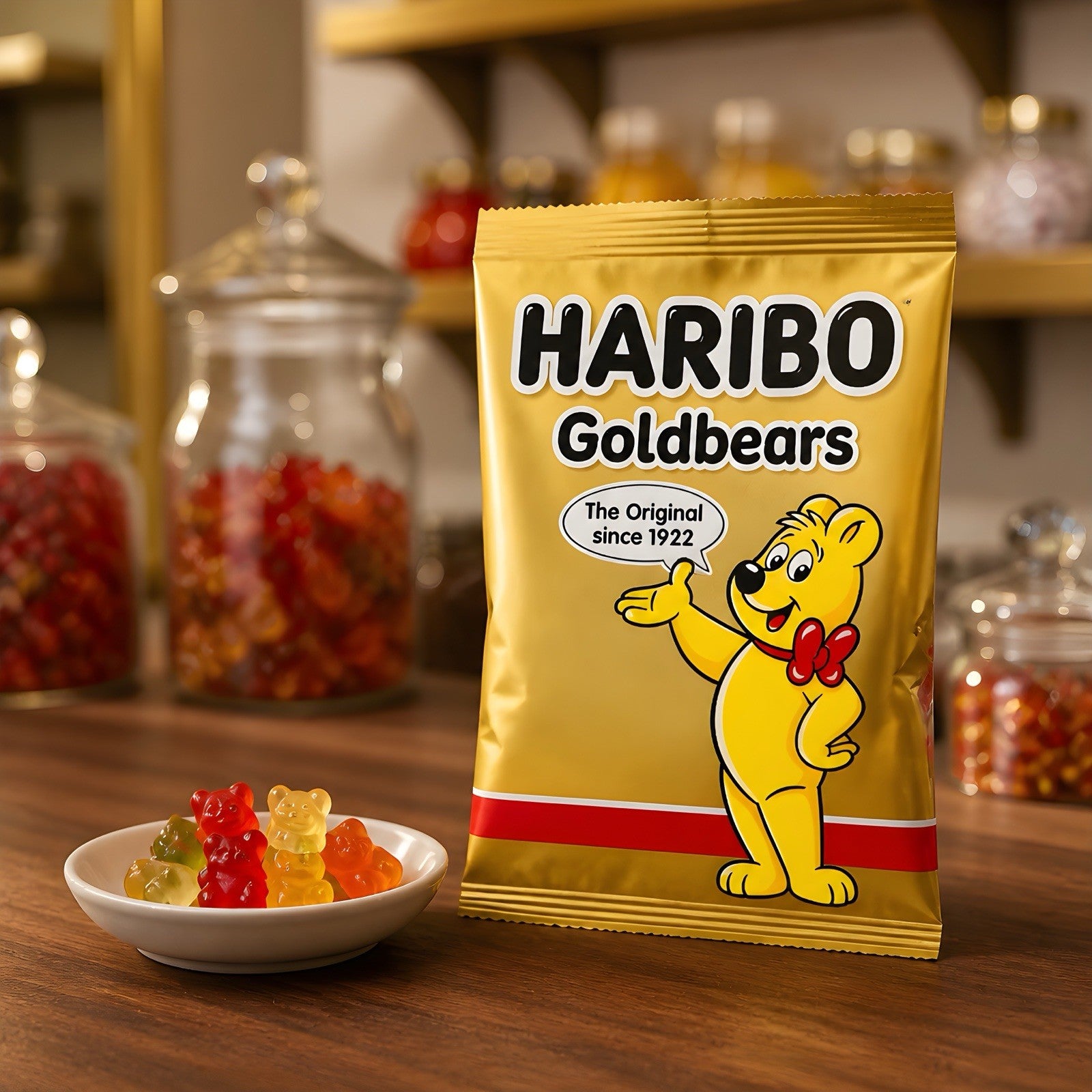 Haribo Goldbears Mini Bags Bucket - 100 Pieces of Gummy Candy Delight**