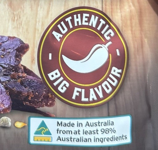 Mariani Beef Biltong Chilli 250g x2 High Protein Keto Australian Made Snack