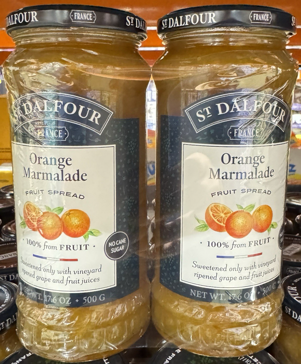 St Dalfour Orange Marmalade 100% Fruit Bread Spread No Cane Sugar Vegan 2 x 500g