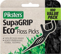 SupaGRIP Eco Floss Picks Pack of 200 Dental Flossers Oral Care Tooth Picks