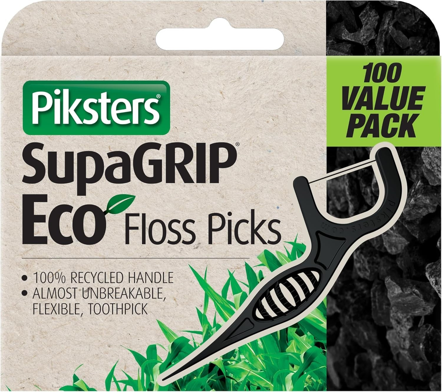 SupaGRIP Eco Floss Picks Pack of 200 Dental Flossers Oral Care Tooth Picks