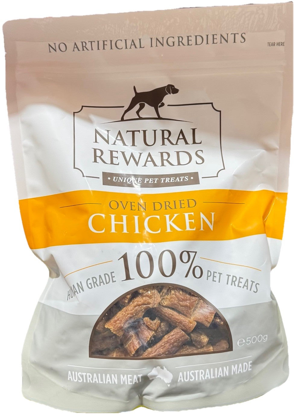 Natural Rewards Human Grade Chicken Dog Pet Food Treats 500g Australian Made
