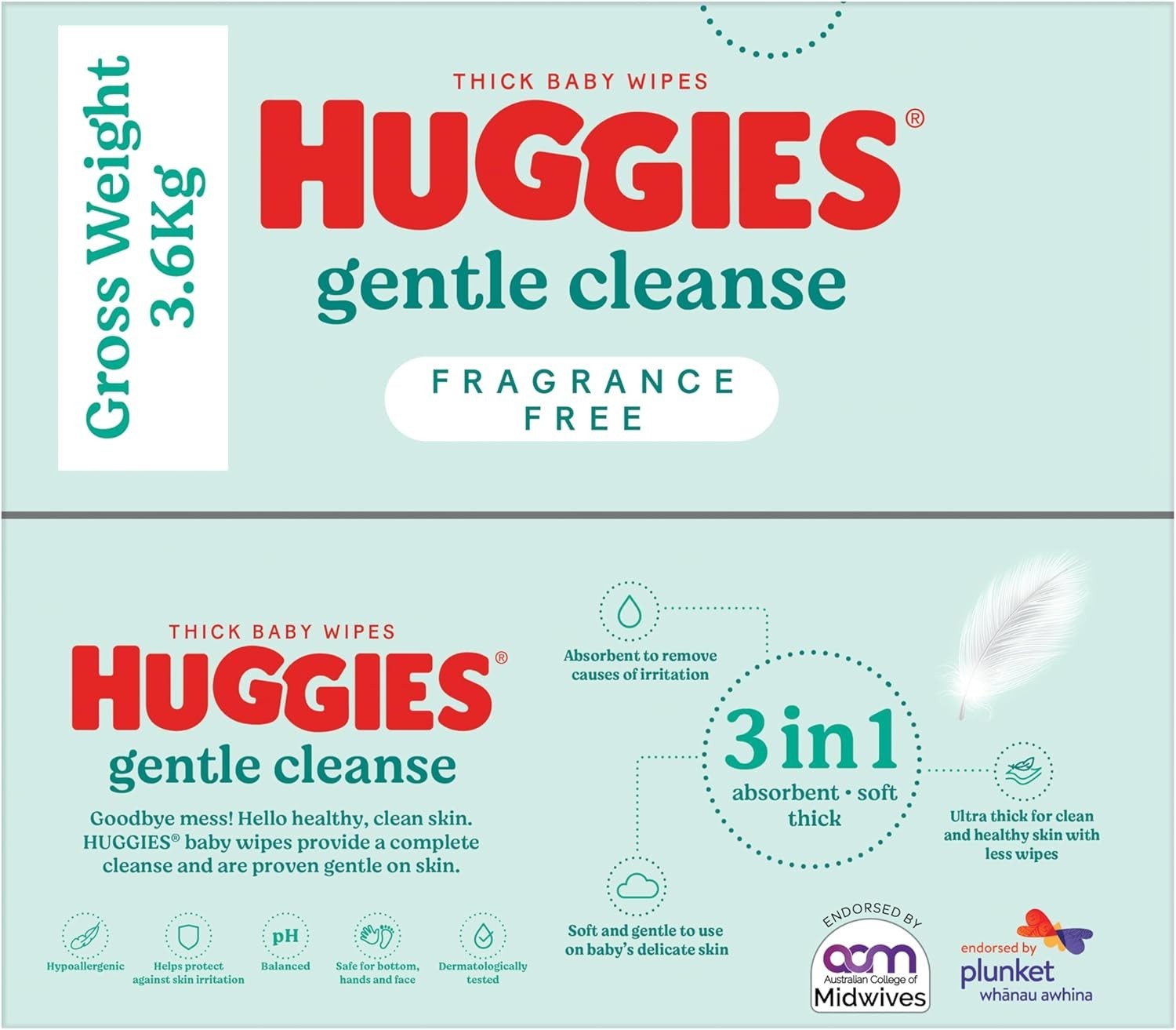 Huggies Fragrance Free Baby Wipes 400 Pack - Gentle Clean for Delicate Skin