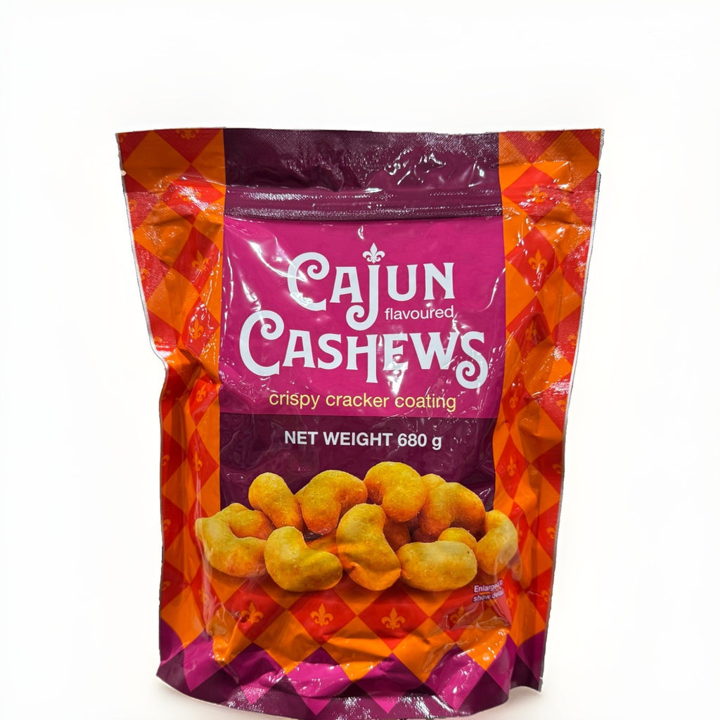 Cajun Cashews Crispy Cracker Coating 680g Crunchy Flavoured Nuts Snack Pantry