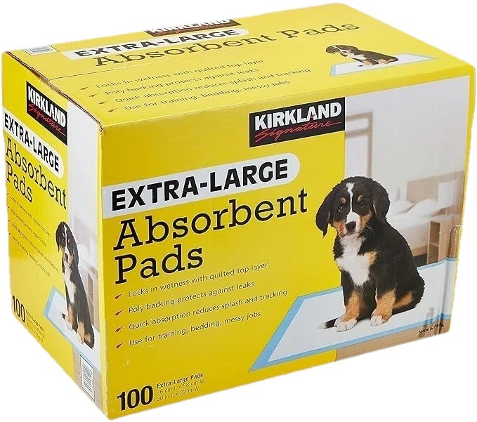 Kirkland Signature Extra-Large Absorbent Puppy Dog Training Pad 100Count 58x76cm