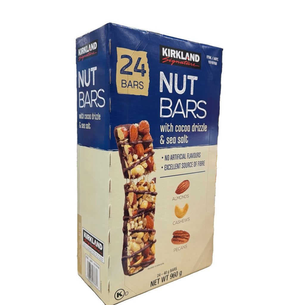 Kirkland Signature Nut Bars with cocoa drizzle & sea salt 960g (24 Bars x 40g)